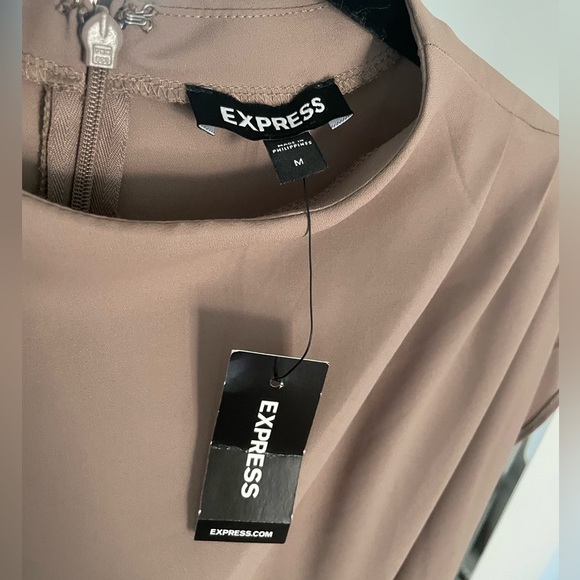 Express Draped Nock Neck Midi Sheath Dress - Picture 2 of 8